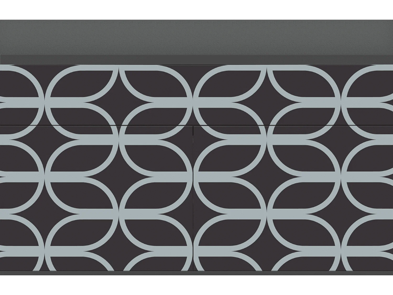 Buffet - 115x85x48 cm - BS4 - Braided Blue, Anthracite