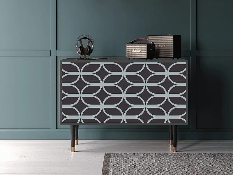 Buffet - 115x85x48 cm - BS4 - Braided Blue, Anthracite