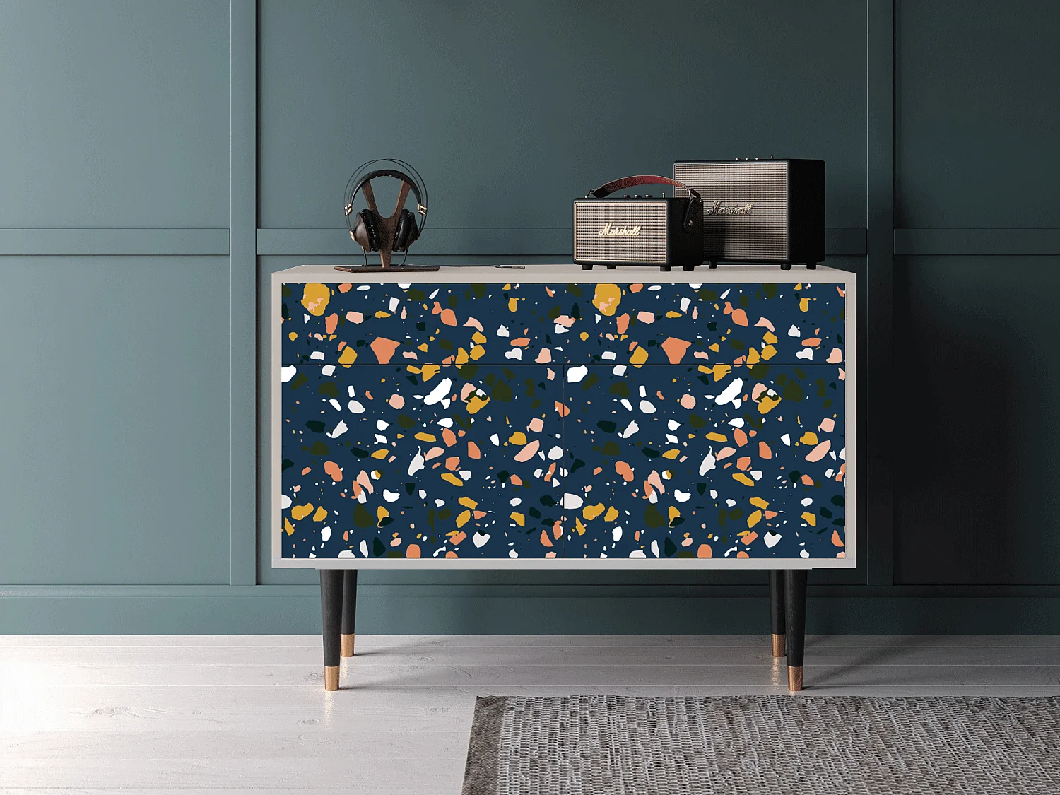 Credenza - 115x85x48 cm - BS4 - Night Sky Langhterns, Sabbia