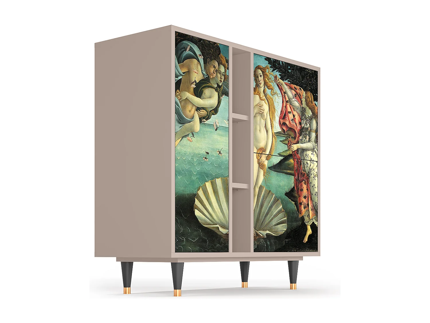 Kredens - 94х96х41 cm - BS5 - The Birth of Venus, Latte