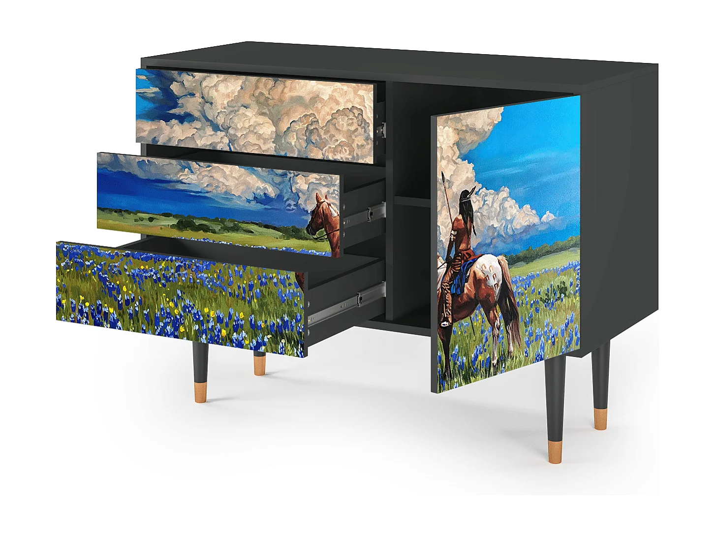 Credenza - 115х84х41 cm - S3 - Thunderheads by Dean, Antracite