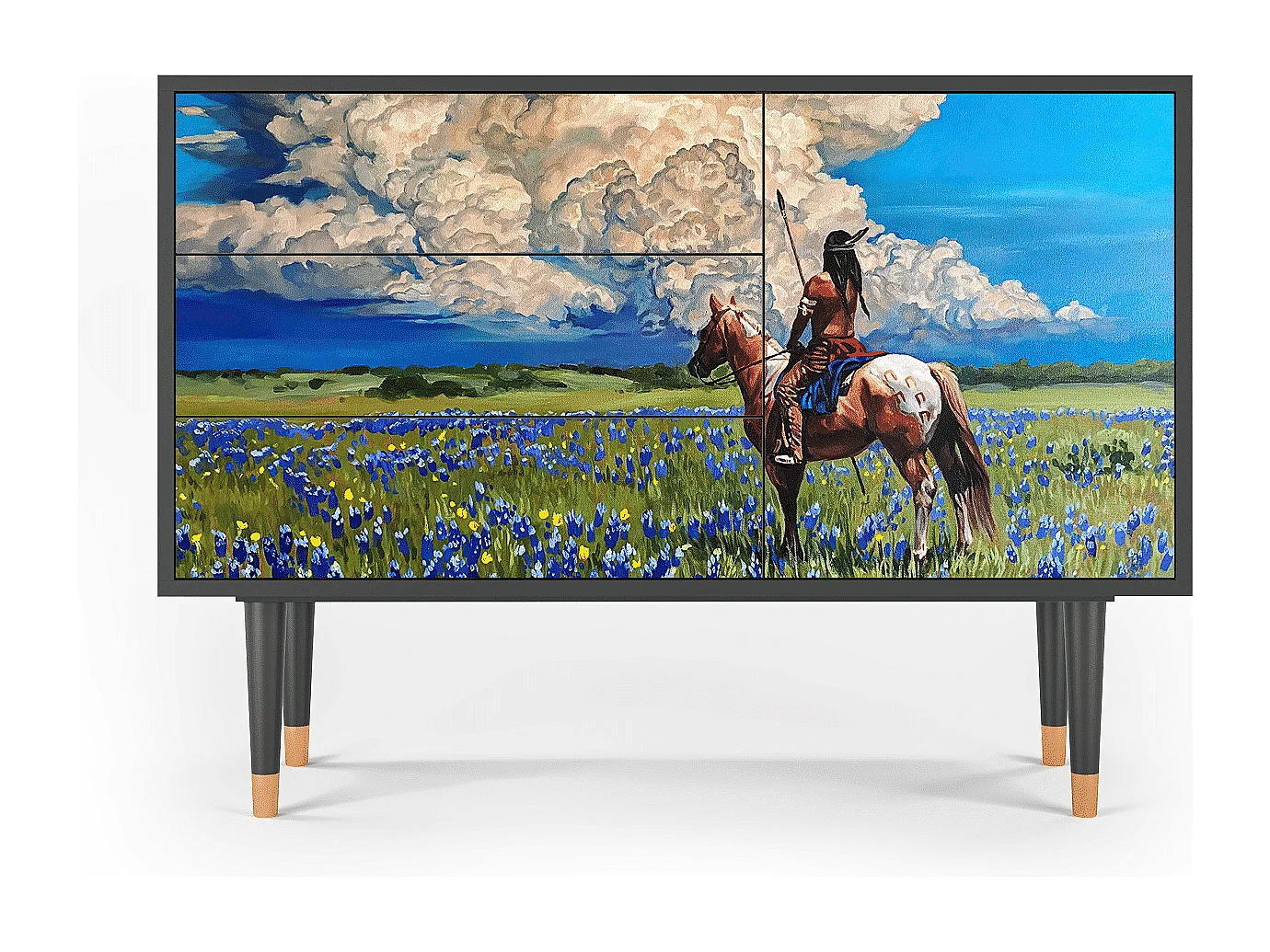 Kredens - 115х84х41 cm - S3 - Thunderheads by Dean, Antracyt