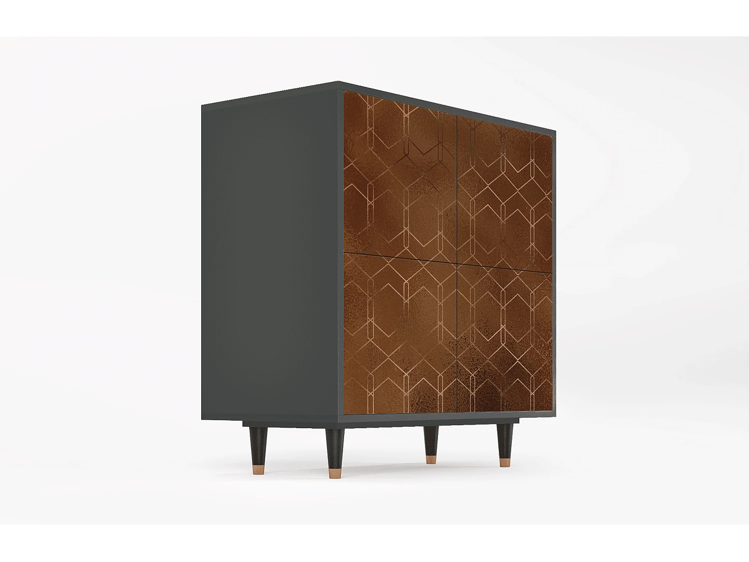 Dressoir - 94x96x48 cm - BS3 - Chocolate Bar, Antraciet