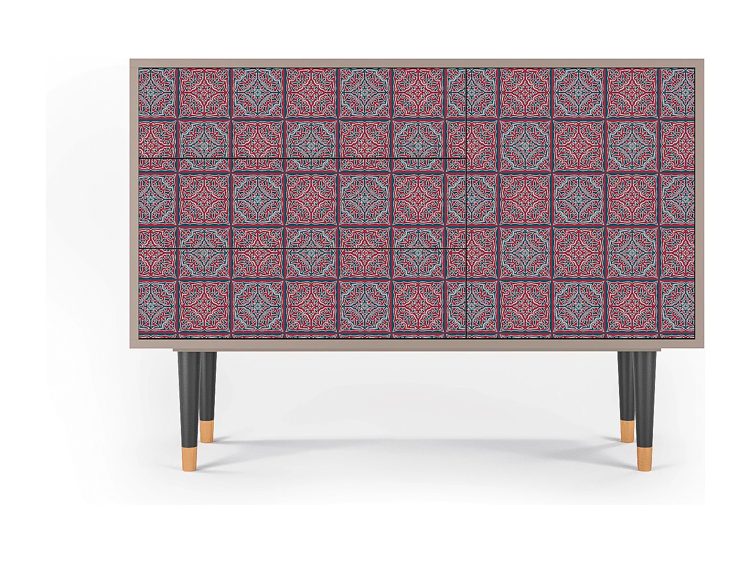 Kredens - 115х84х41 cm - S3 - Riviera Mosaic, Piaskowy