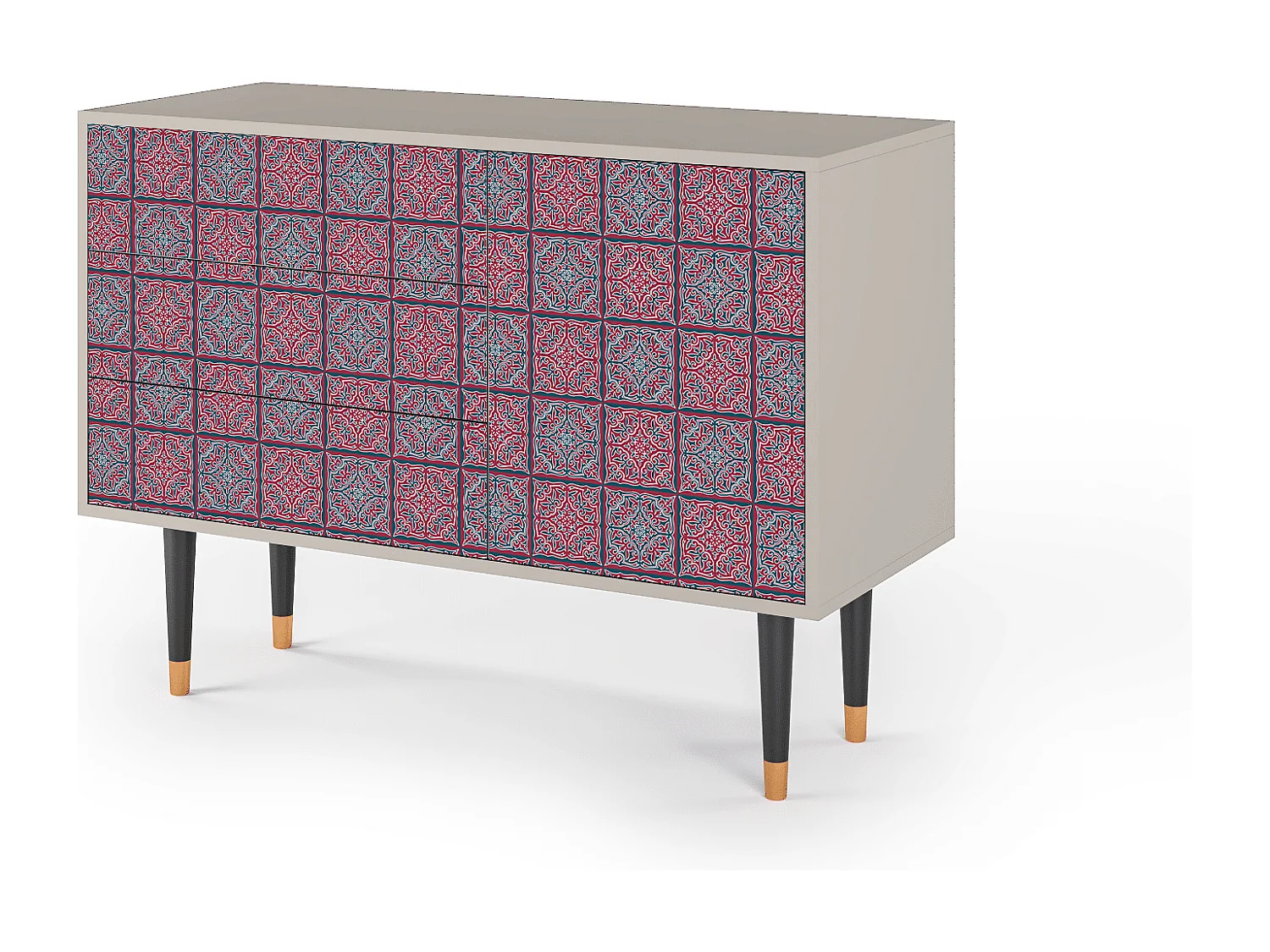 Kredens - 115х84х41 cm - S3 - Riviera Mosaic, Piaskowy