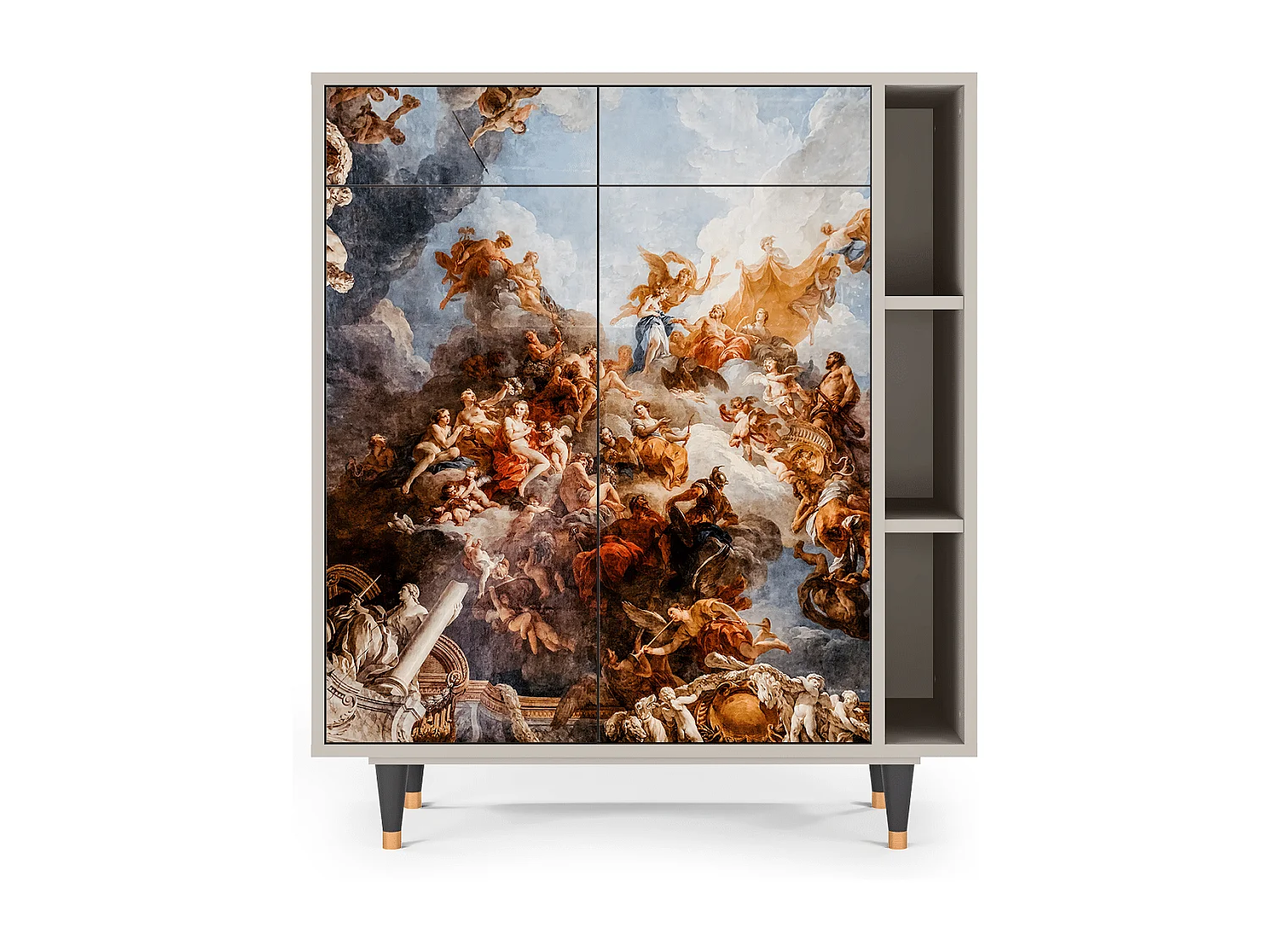 Kredens - 96х110х41 cm - BS6 - Versailles, Piaskowy