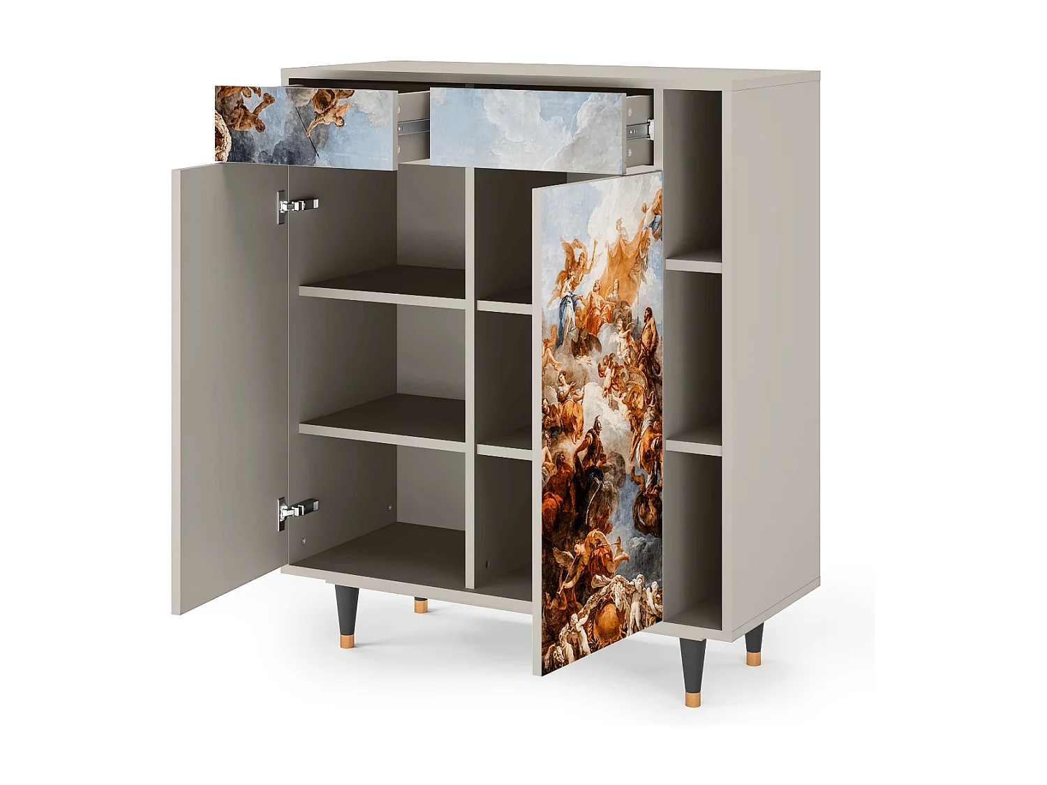 Kredens - 96х110х41 cm - BS6 - Versailles, Piaskowy