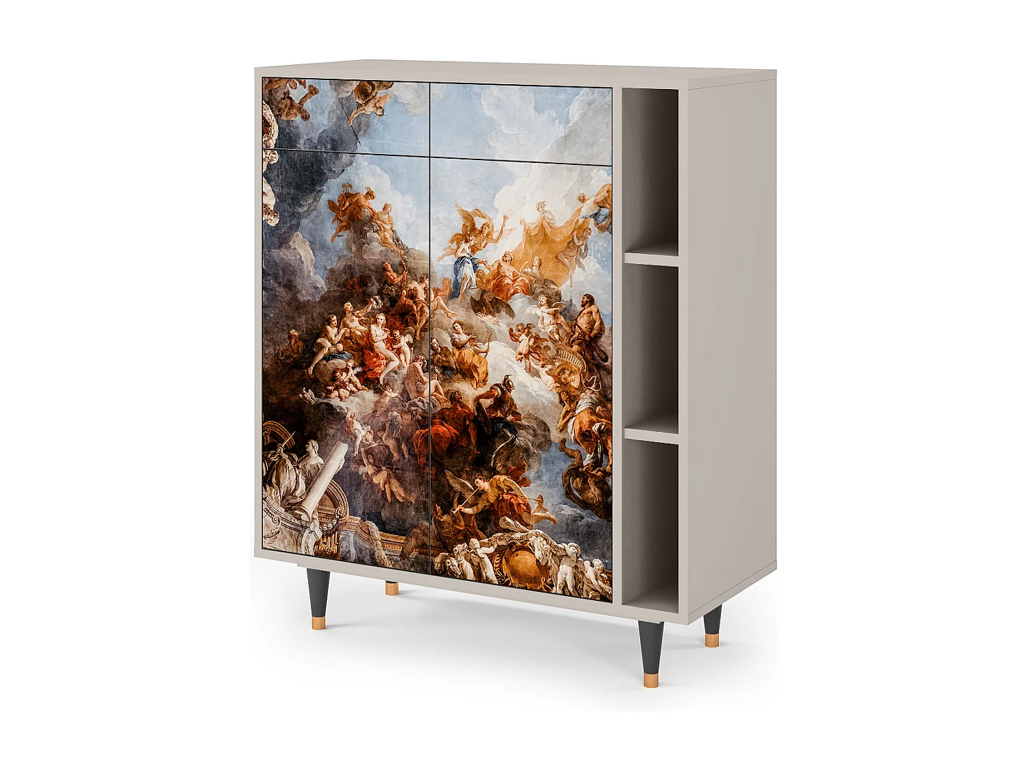 Kredens - 96х110х41 cm - BS6 - Versailles, Piaskowy