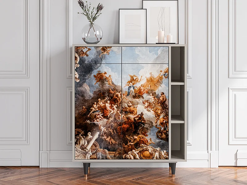 Kredens - 96х110х41 cm - BS6 - Versailles, Piaskowy