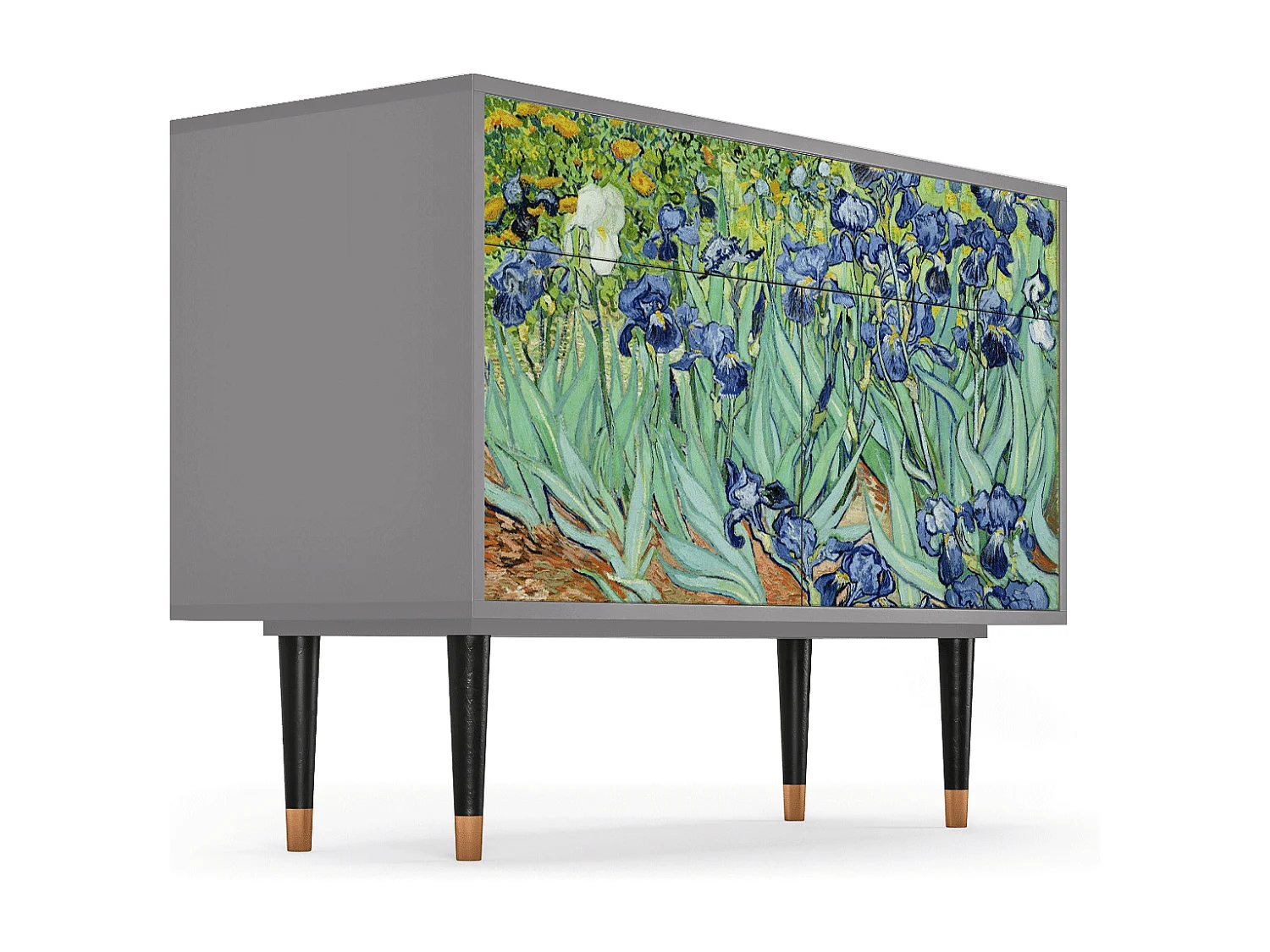 Buffet - 115x85x48 cm - BS4 - Irises , Gris