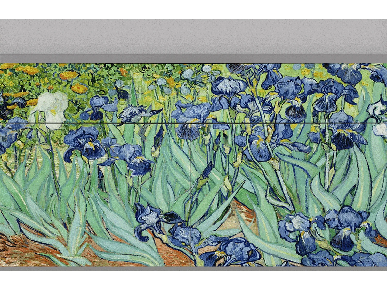Buffet - 115x85x48 cm - BS4 - Irises , Gris