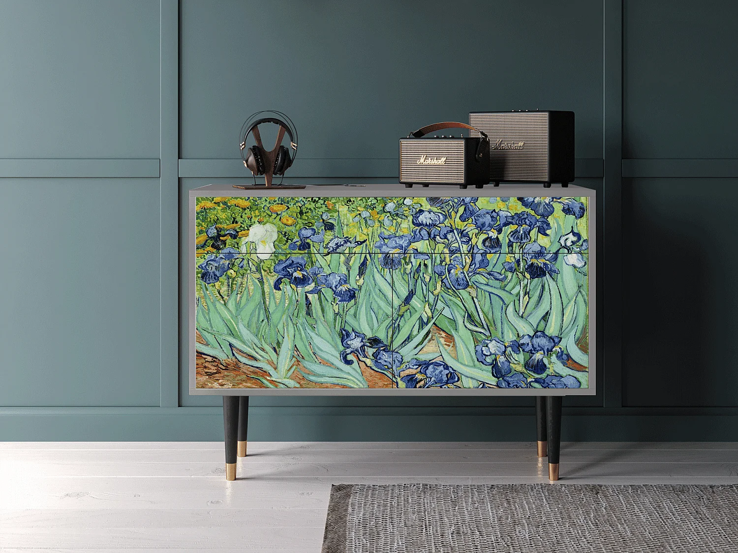 Dressoir - 115x85x48 cm - BS4 - Irises , Grijs
