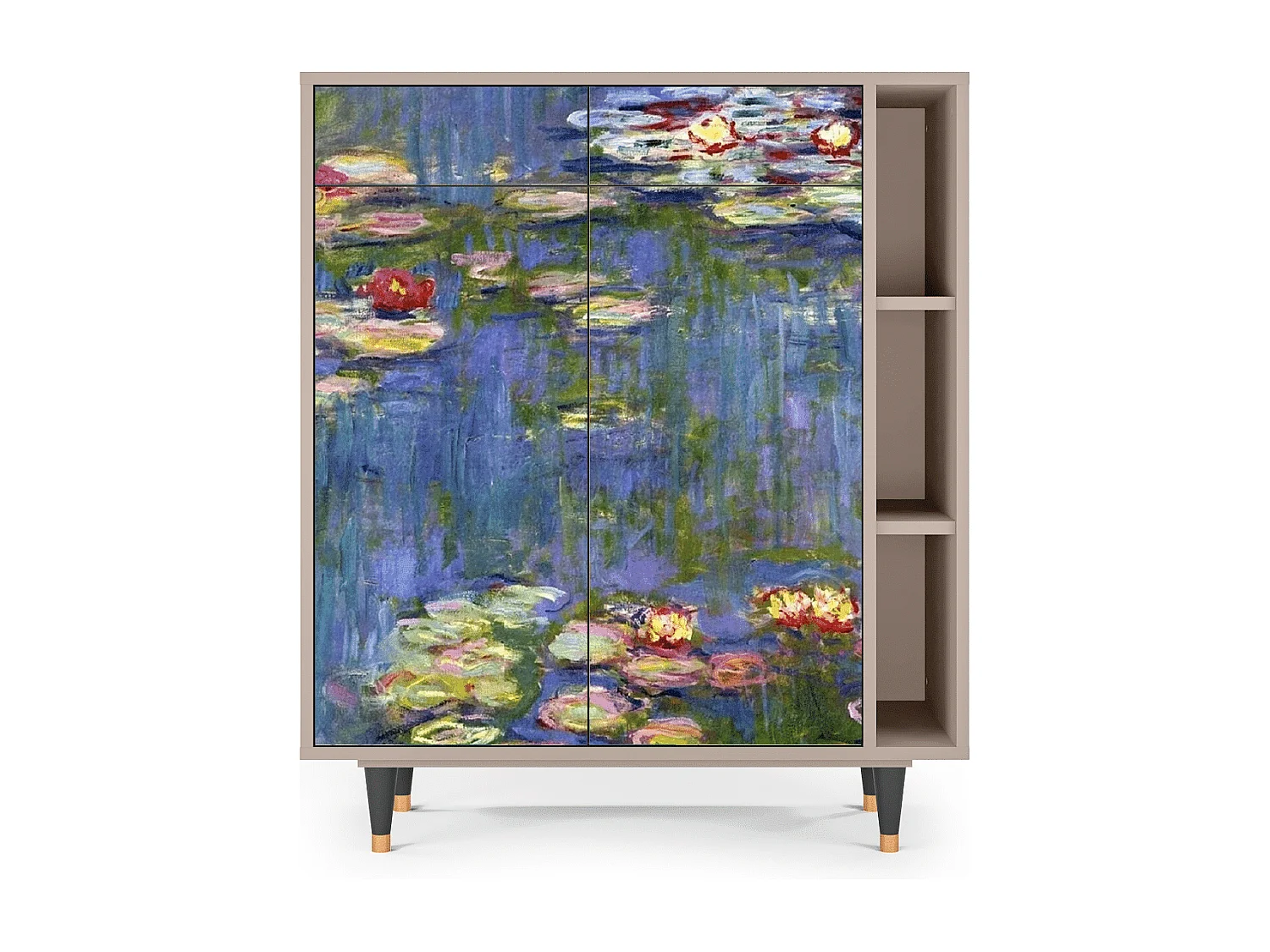 Aparador - 96х110х41 cm - BS6 - The water lily pond  , Latte