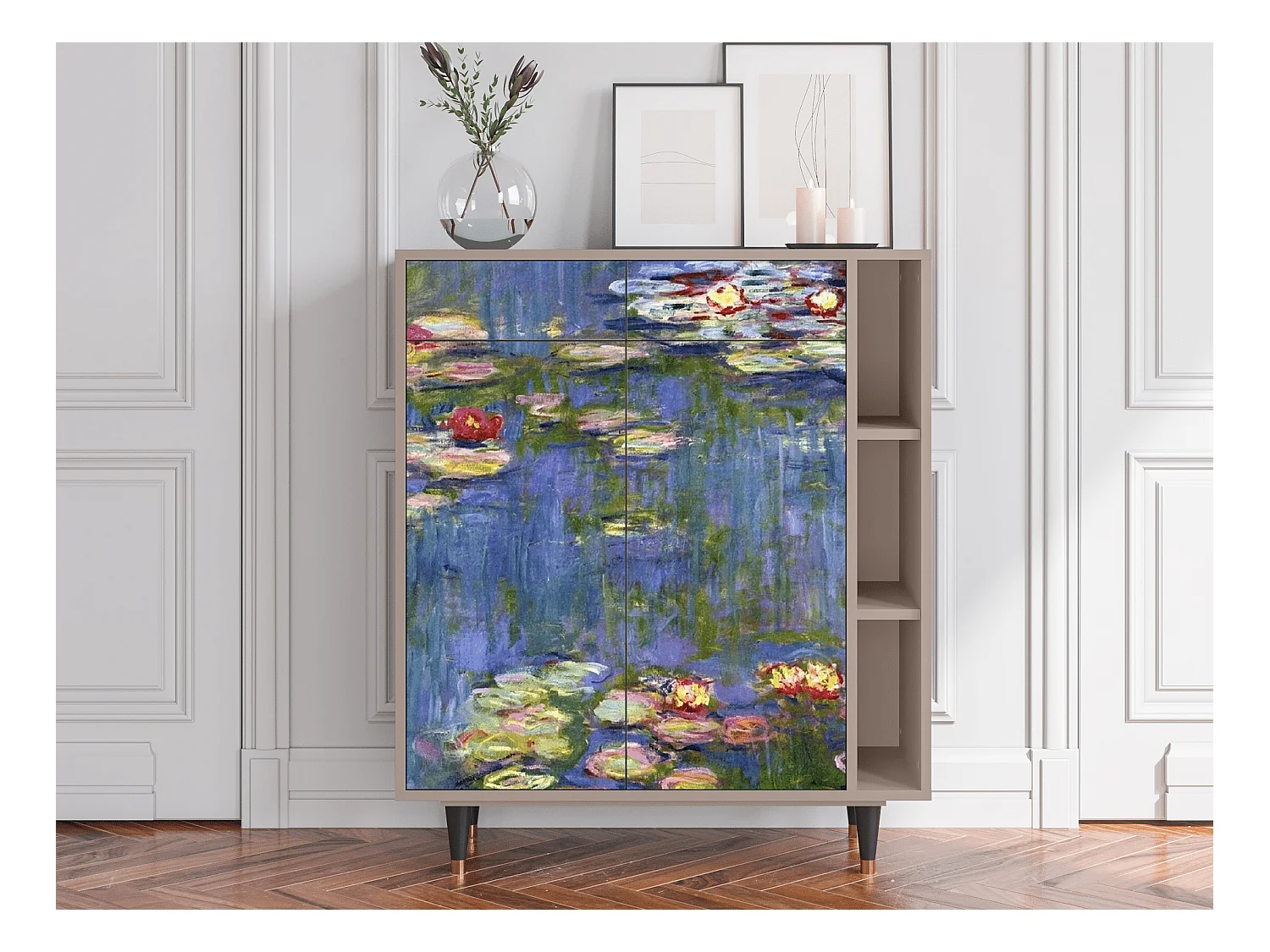 Buffet - 96х110х41 cm - BS6 - The water lily pond  , Latte