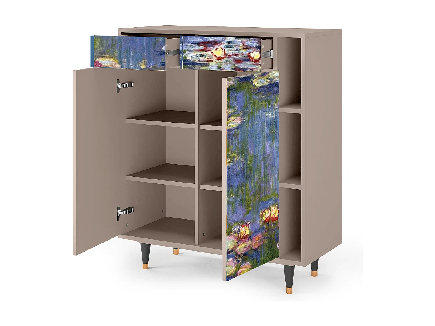 Buffet - 96х110х41 cm - BS6 - The water lily pond  , Latte