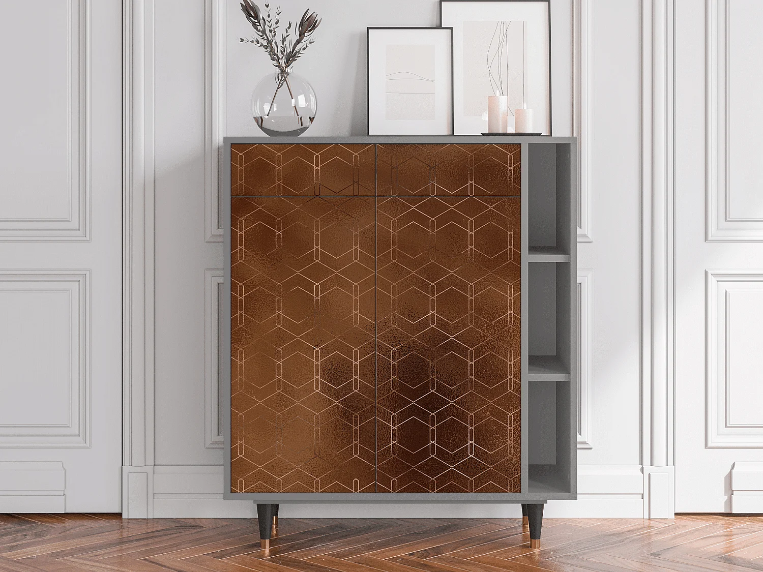 Buffet - 96х110х41 cm - BS6 - Chocolate Bar, Gris