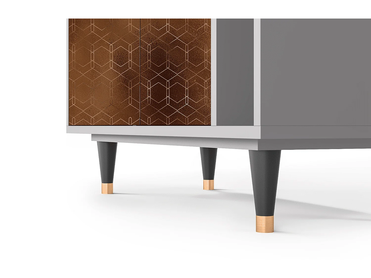 Kredens - 96х110х41 cm - BS6 - Chocolate Bar, Szary