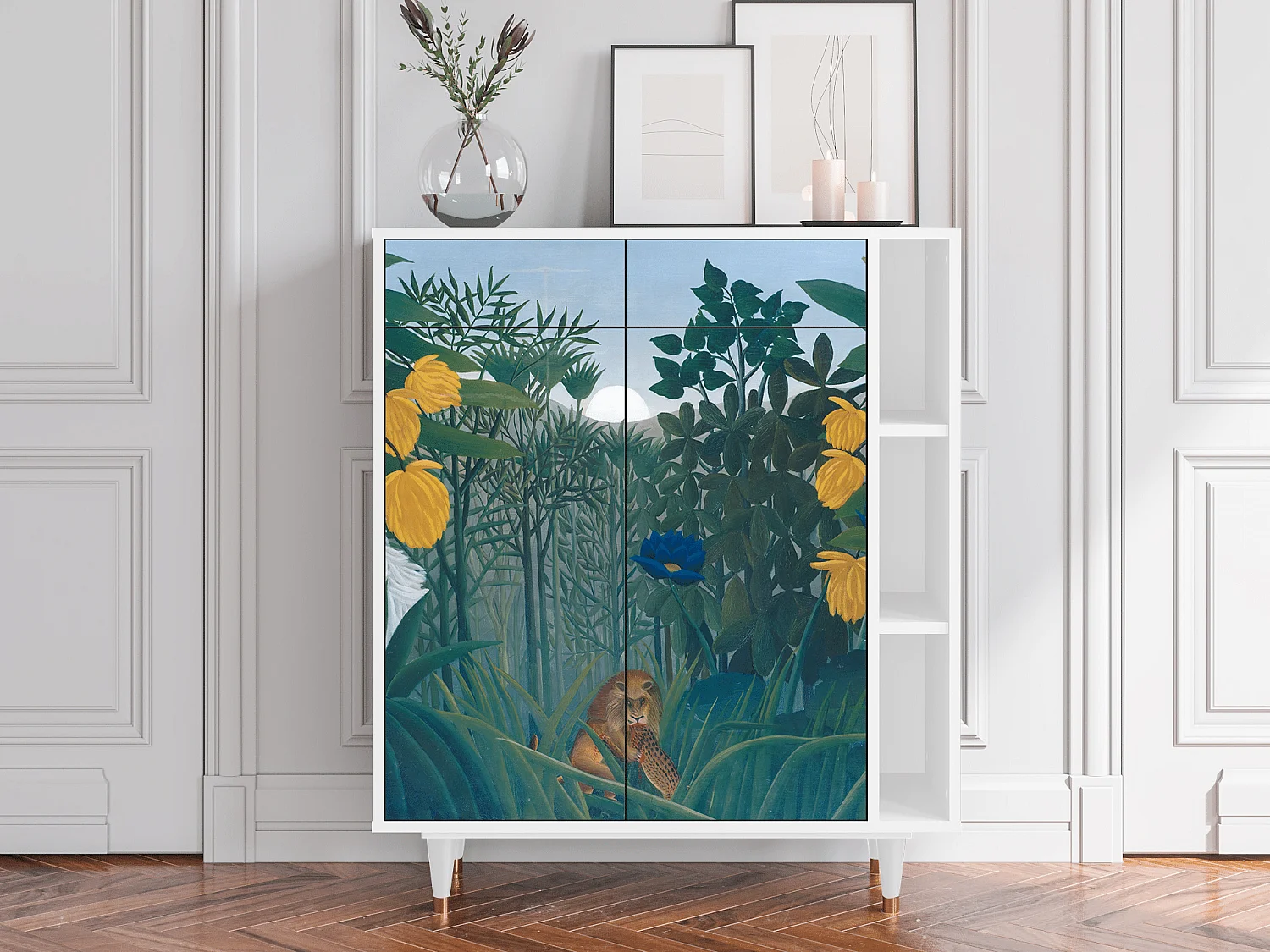 Kredens - 96х110х41 cm - BS6 - The Repast of the Lion, Biały