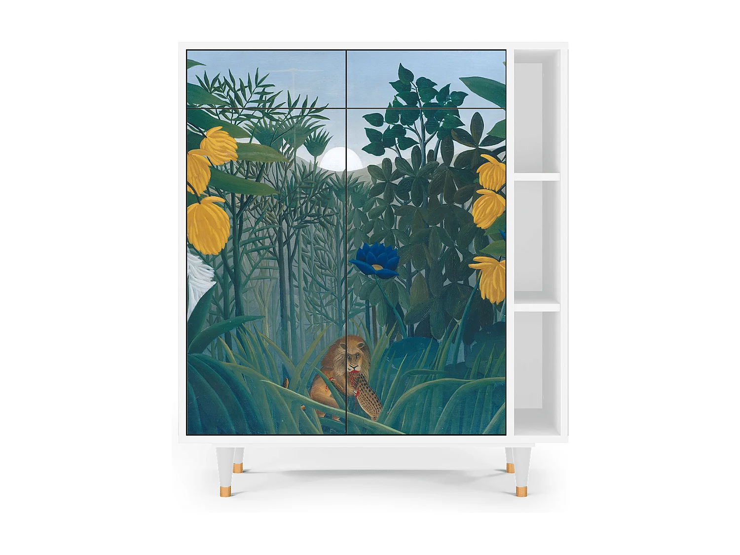 Kredens - 96х110х41 cm - BS6 - The Repast of the Lion, Biały