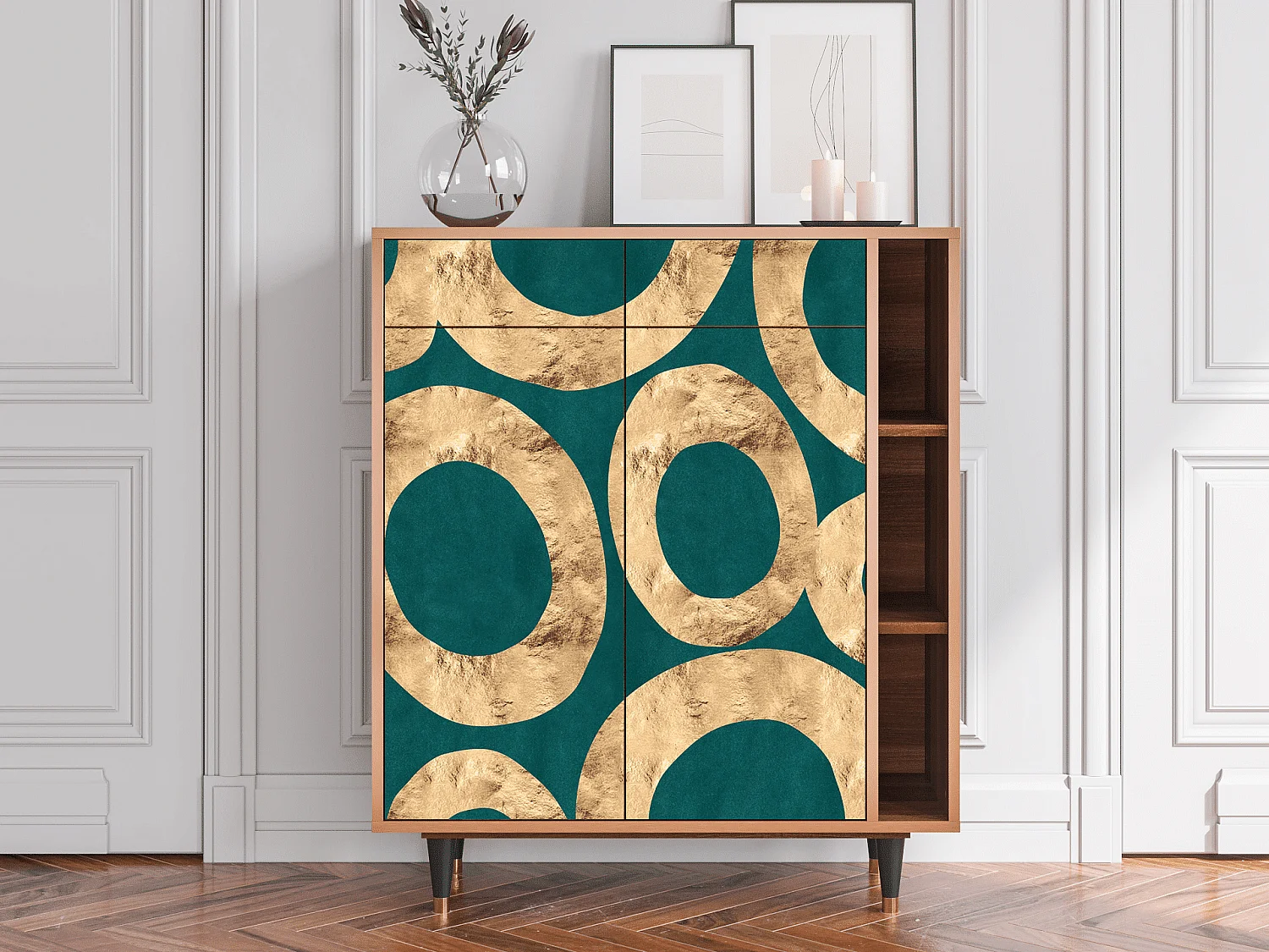 Dressoir - 96х110х41 cm - BS6 - Zircon Sphere, Walnoot