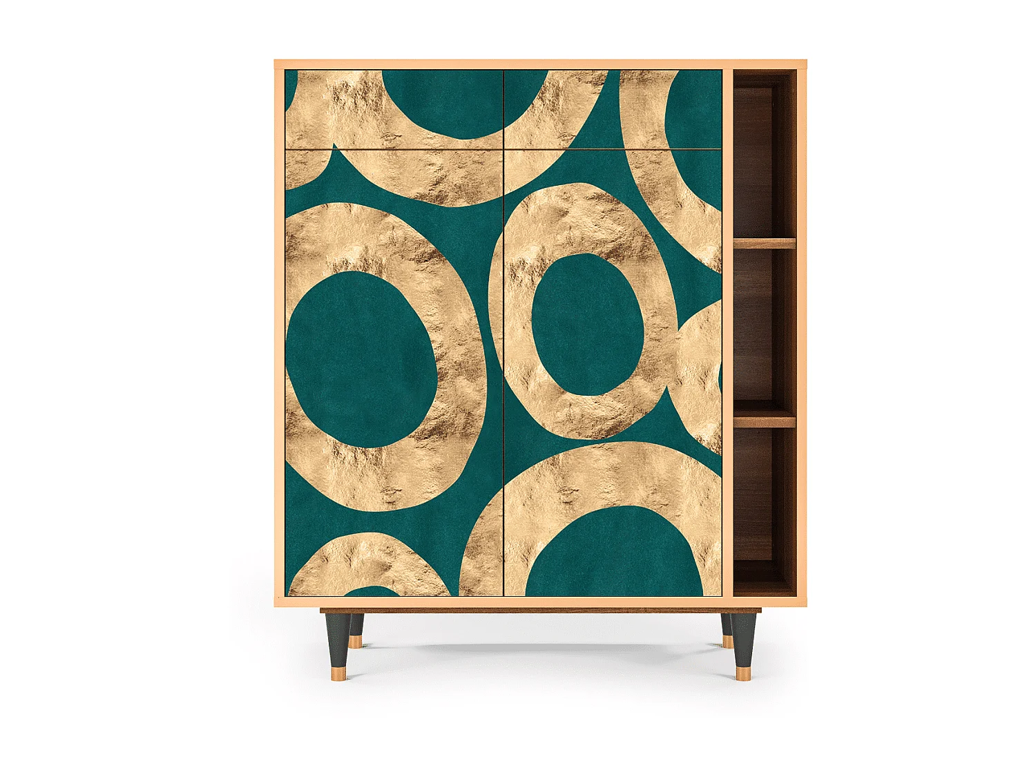 Dressoir - 96х110х41 cm - BS6 - Zircon Sphere, Walnoot