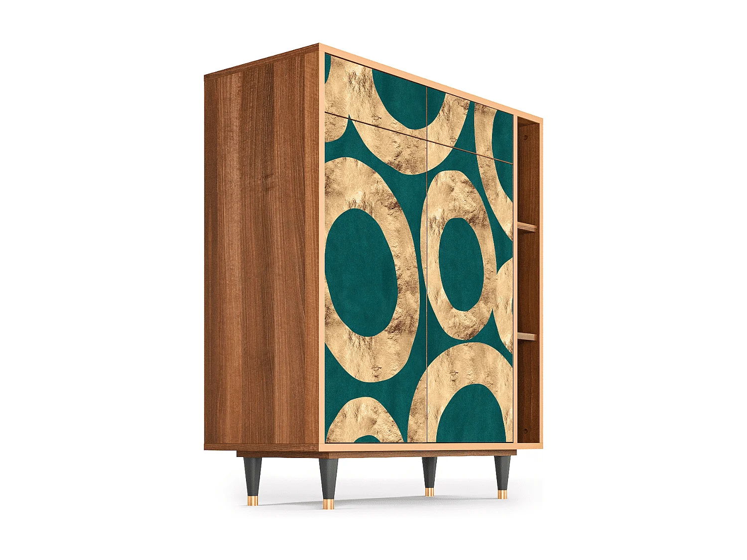 Dressoir - 96х110х41 cm - BS6 - Zircon Sphere, Walnoot