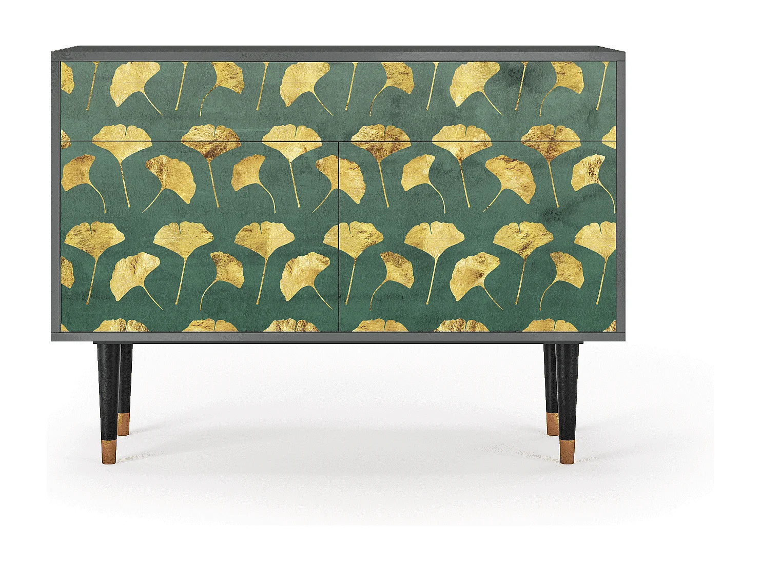 Credenza - 115x85x48 cm - BS4 - Gingko leaves, Antracite