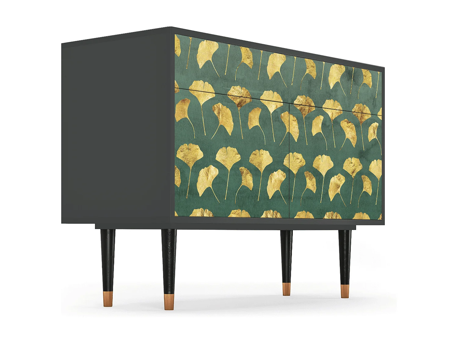 Credenza - 115x85x48 cm - BS4 - Gingko leaves, Antracite