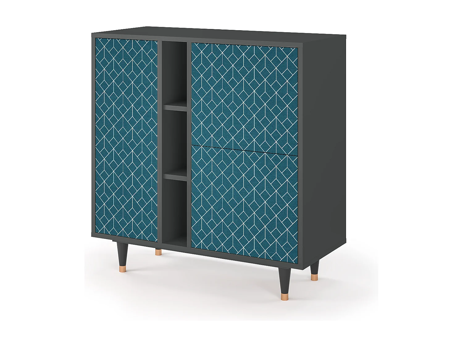 Buffet - 94х96х41 cm - BS5 - Turquoise Geometry, Anthracite