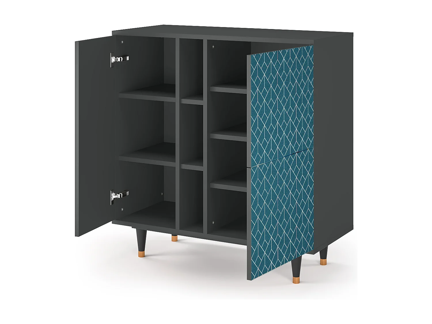 Buffet - 94х96х41 cm - BS5 - Turquoise Geometry, Anthracite