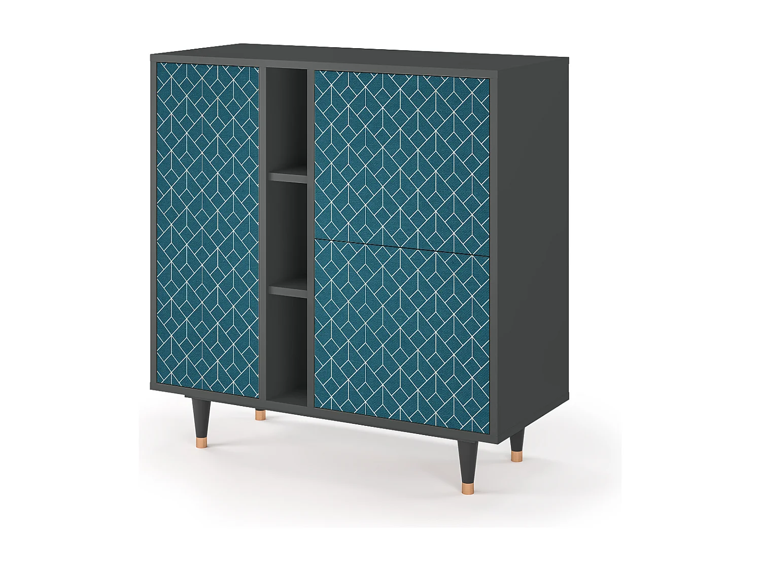 Buffet - 94х96х41 cm - BS5 - Turquoise Geometry, Anthracite