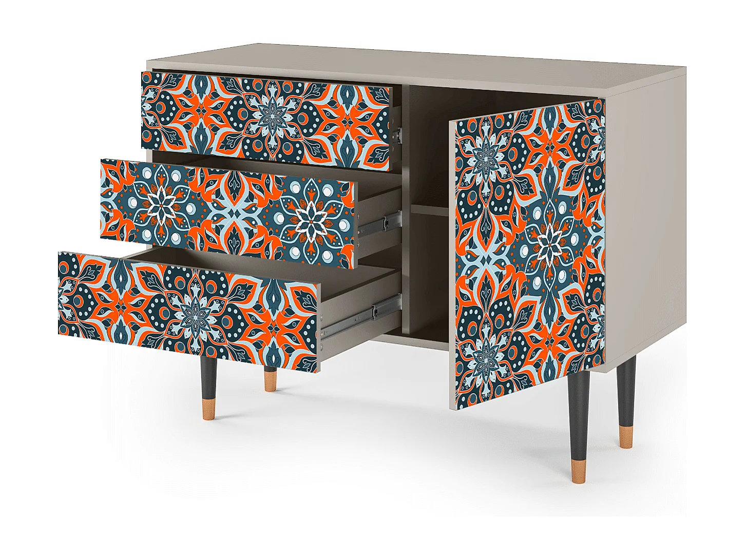 Aparador - 115х84х41 cm - S3 - Fire Beetle, Areia