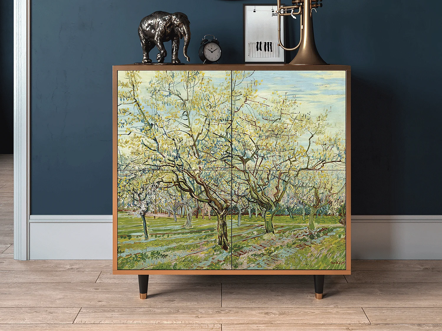 Credenza - 94x96x48 cm - BS3 - The Bianco Orchard, Noce