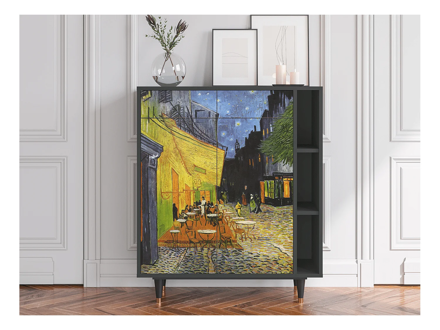 Buffet - 96х110х41 cm - BS6 - Café Terrace at Night, Anthracite