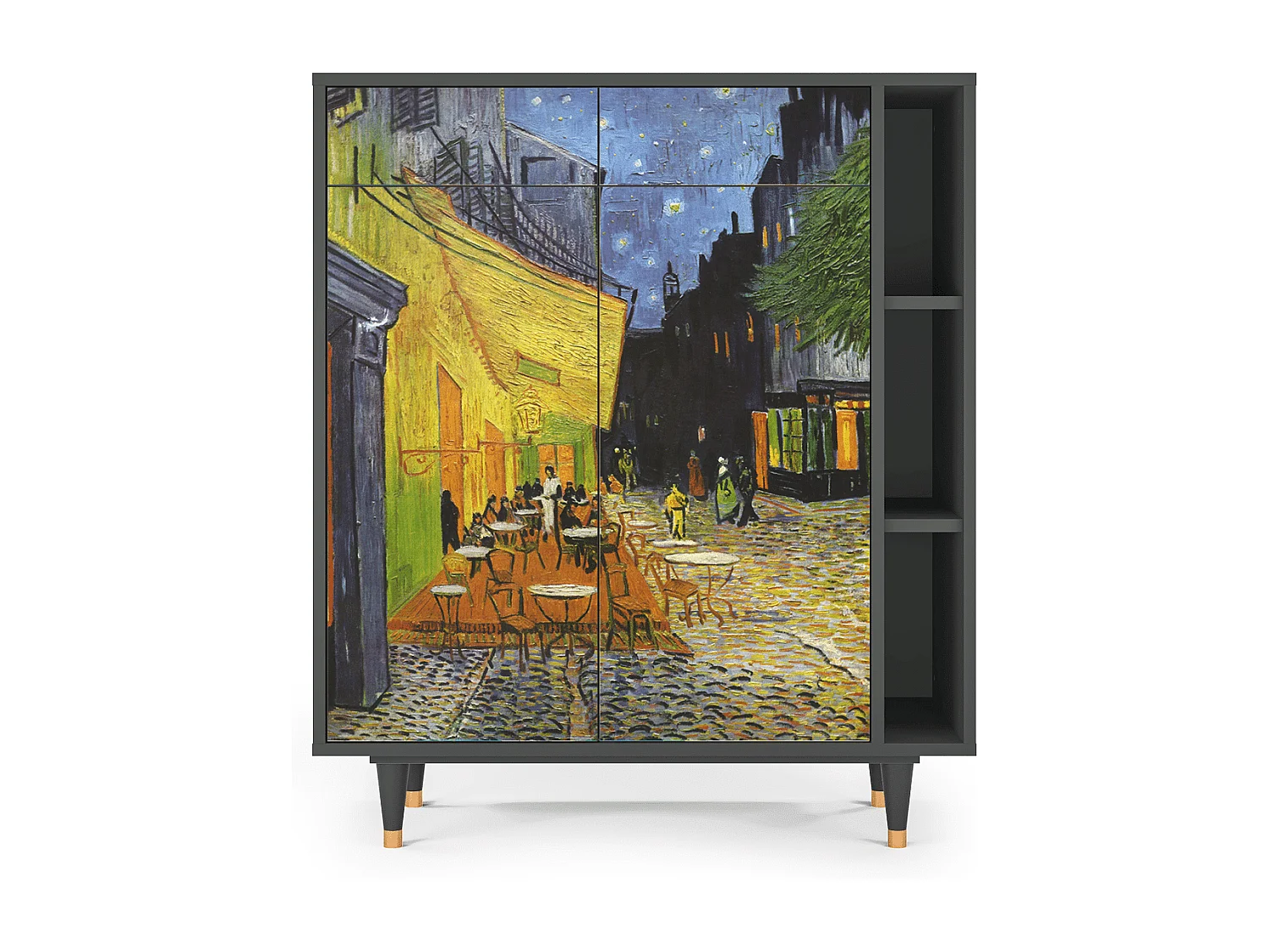 Credenza - 96х110х41 cm - BS6 - Café Terrace at Night, Antracite
