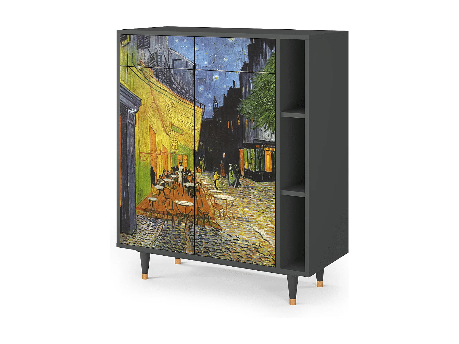 Credenza - 96х110х41 cm - BS6 - Café Terrace at Night, Antracite