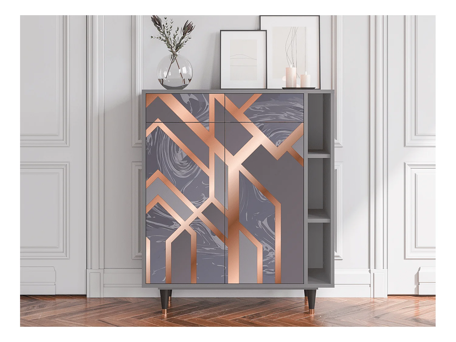 Buffet - 96х110х41 cm - BS6 - Taupe Anatomy, Gris