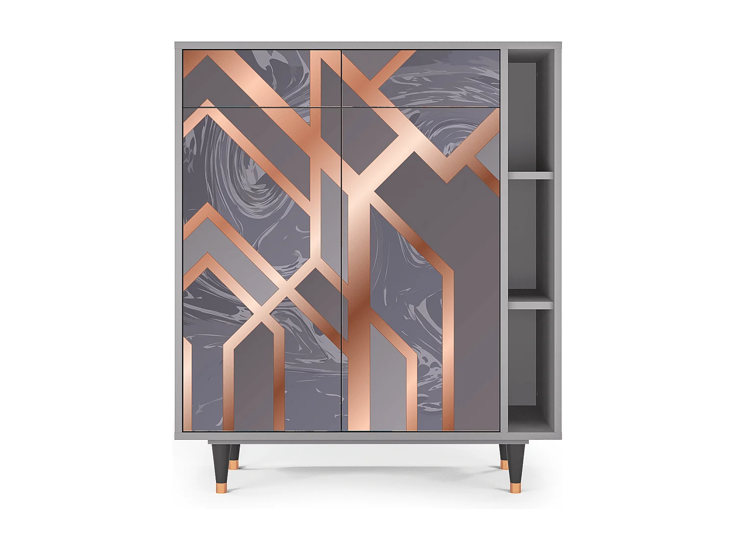 Credenza - 96х110х41 cm - BS6 - Taupe Anatomy, Grigio