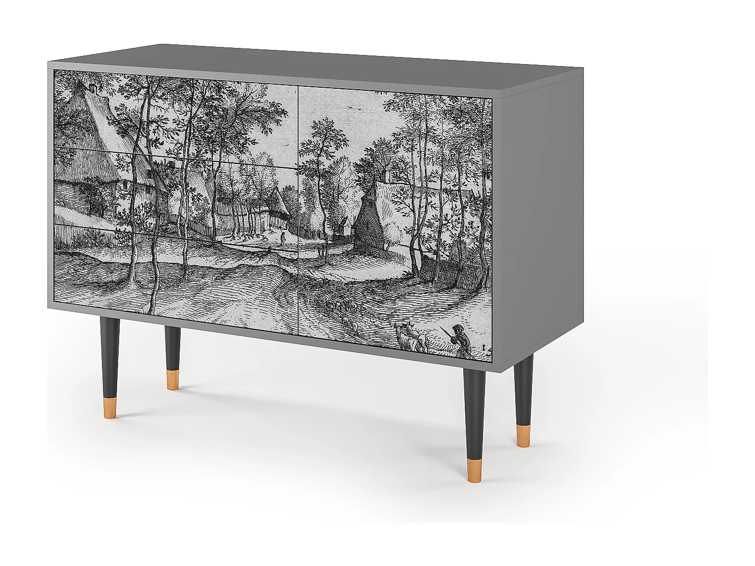 Dressoir - 115х84х41 cm - S3 - Village Road, Grijs