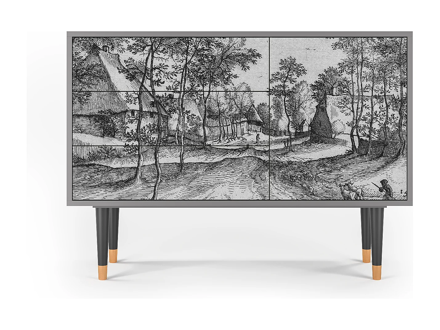 Buffet - 115х84х41 cm - S3 - Village Road, Gris