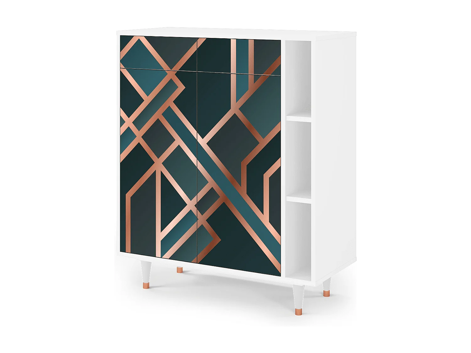 Buffet - 96х110х41 cm - BS6 - Bronze Crossroad, Blanc