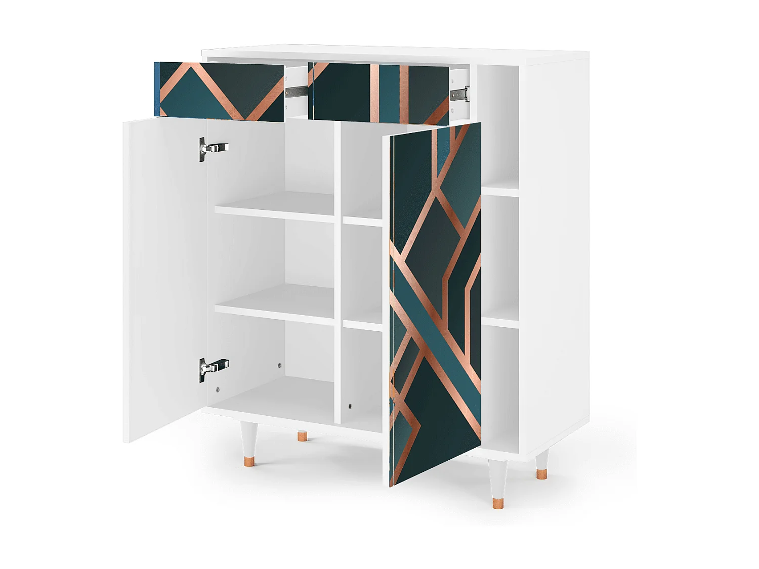 Buffet - 96х110х41 cm - BS6 - Bronze Crossroad, Blanc