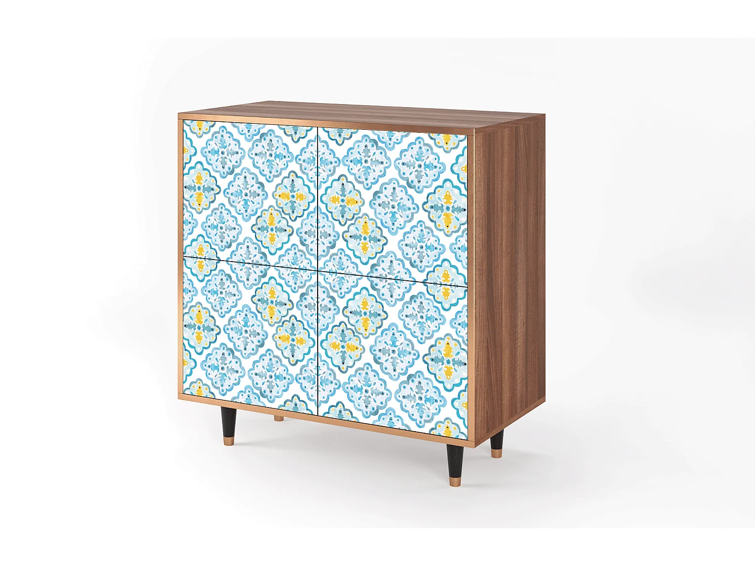 Dressoir - 94x96x48 cm - BS3 - Portugese tiles, Walnoot