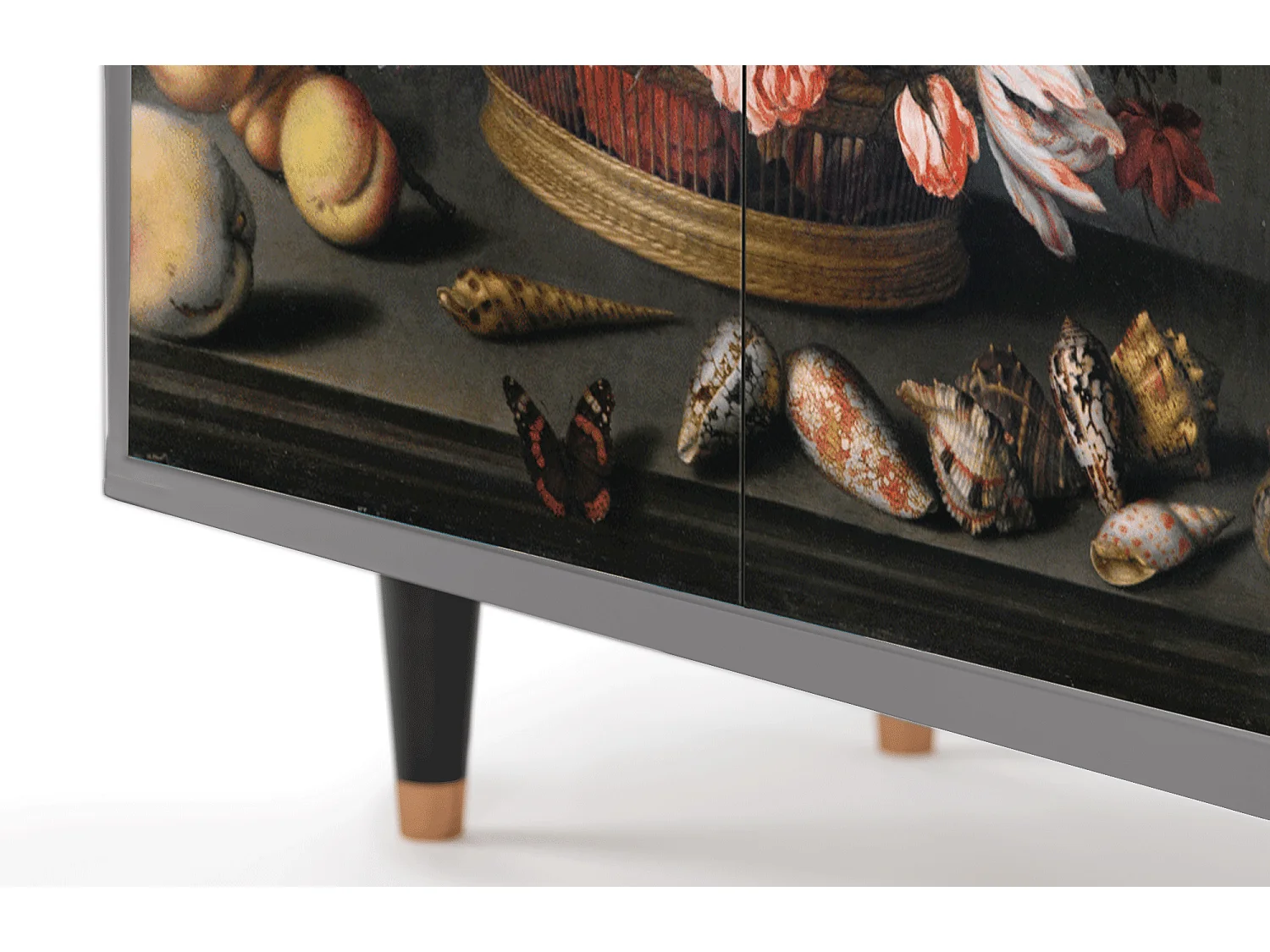 Aparador - 94x96x48 cm - BS3 - Still Life with Flowers, Gris