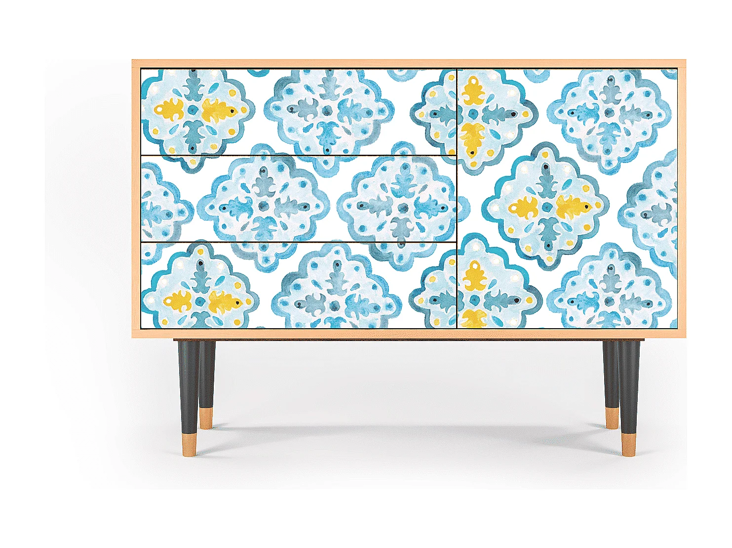 Dressoir - 115х84х41 cm - S3 - Portugese tiles, Walnoot