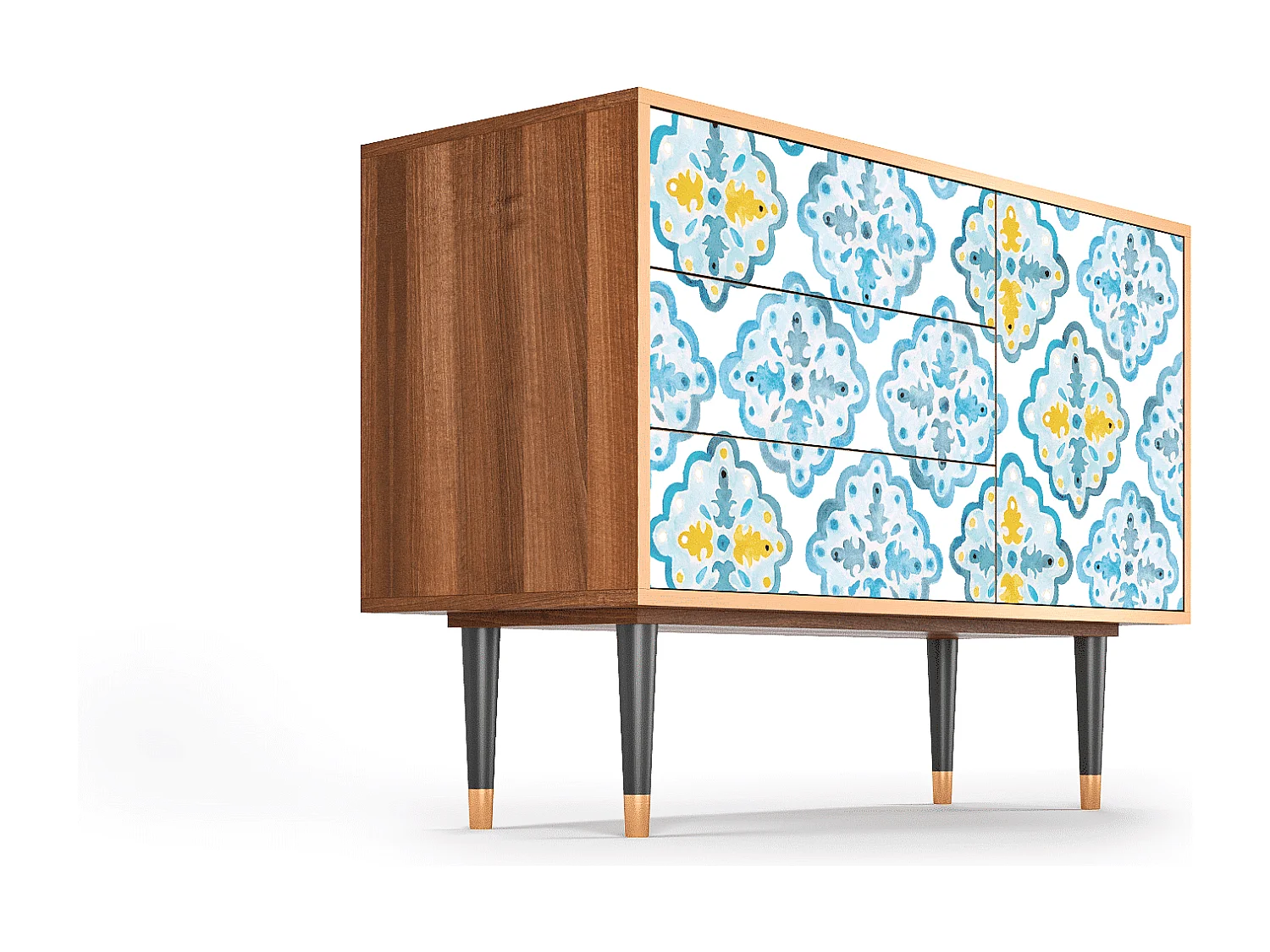 Dressoir - 115х84х41 cm - S3 - Portugese tiles, Walnoot