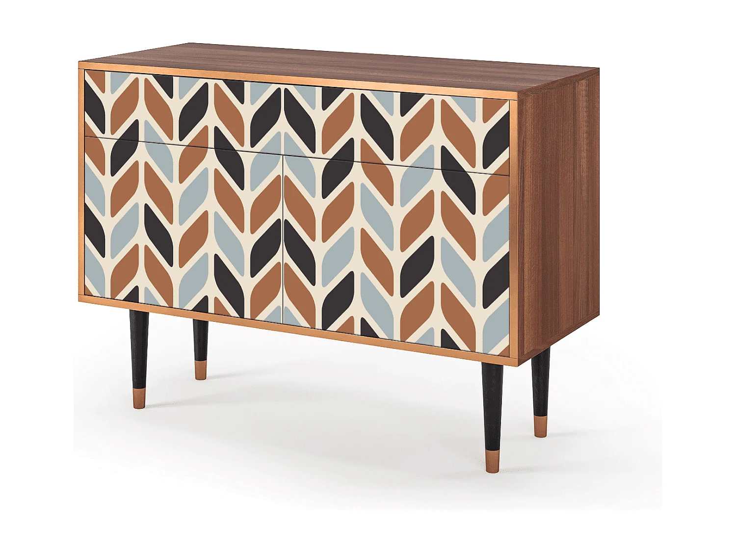 Buffet - 115x85x48 cm - BS4 - Beige Laure, Noyer