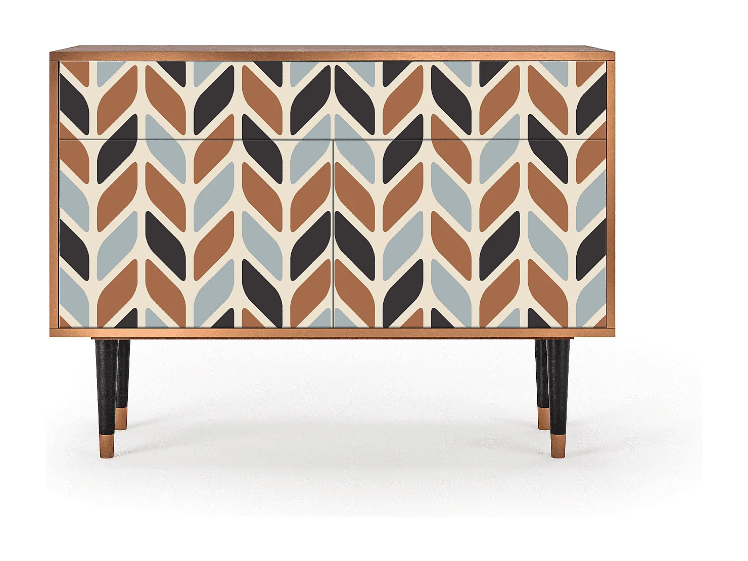 Buffet - 115x85x48 cm - BS4 - Beige Laure, Noyer