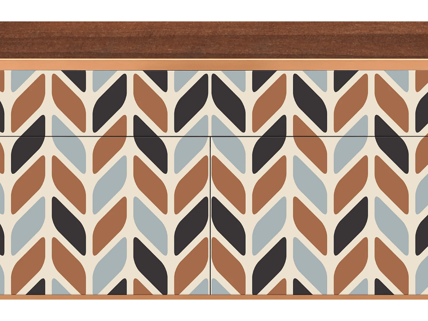 Buffet - 115x85x48 cm - BS4 - Beige Laure, Noyer