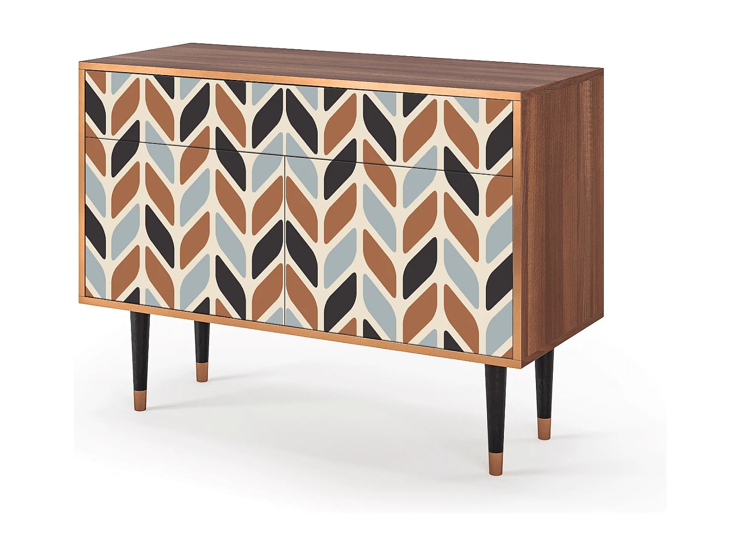 Buffet - 115x85x48 cm - BS4 - Beige Laure, Noyer